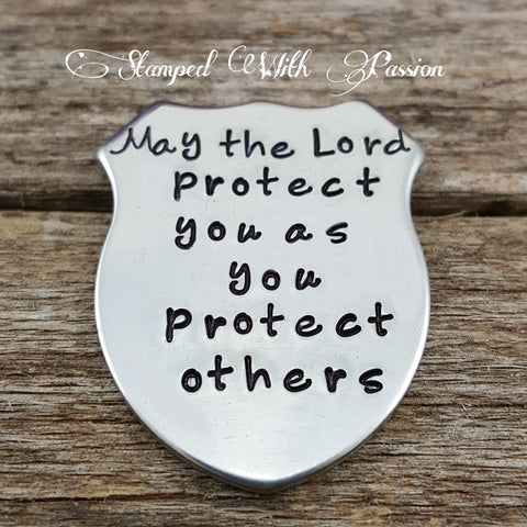 May the lord protect you challenge coin police officer