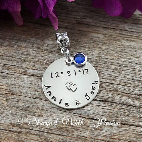 Something Blue -Personalized Bridal Bouquet Charm