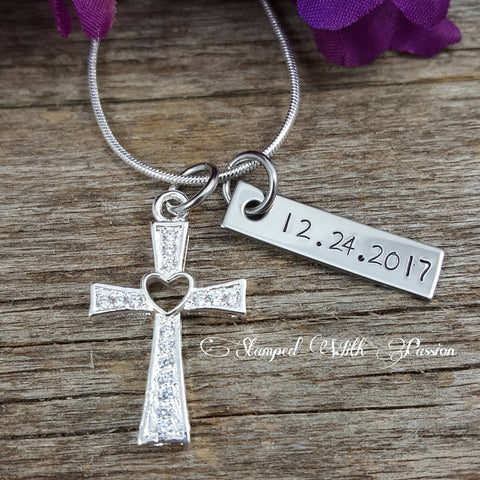 Woman's  Cross Necklace - Girls Confirmation Gift